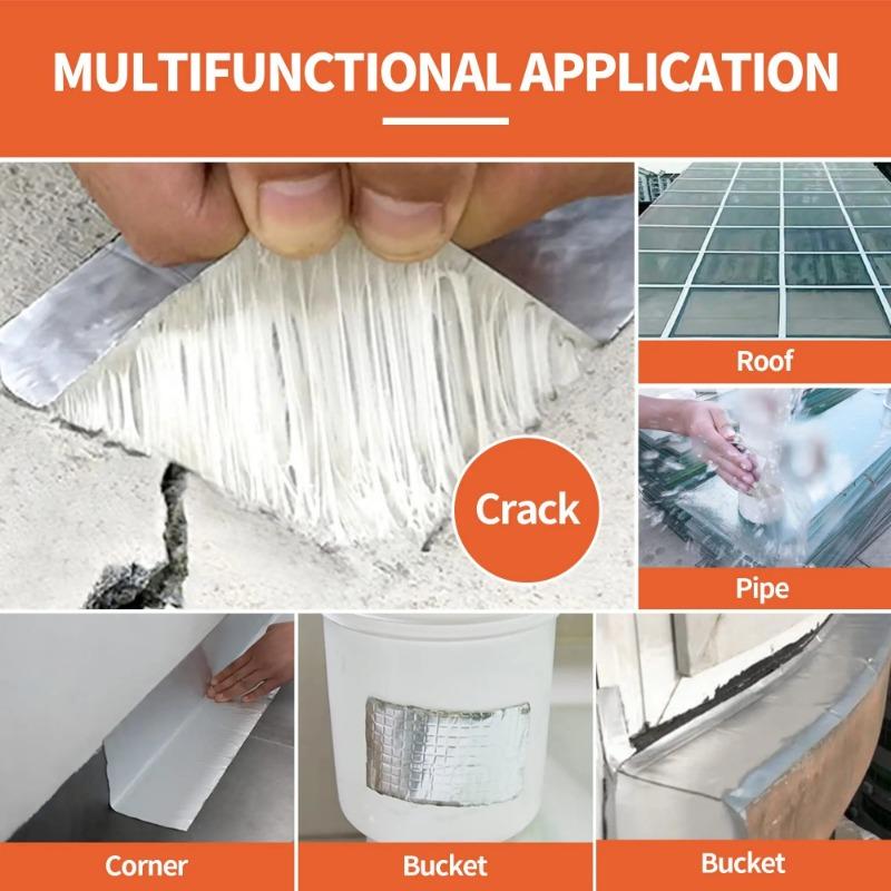 Waterproof Tape High Temperature Resistance Aluminum Foil Thicken Butyl Tape Wall Pool Roof Crack Duct Repair Sealed Self Tape 50mm x 10m
Waterproof Tape High Temperature Resistance Aluminum Foil Thicken Butyl Tape Wall Pool Roof Crack Duct Repair Sealed Self Tape 50mm x 10m