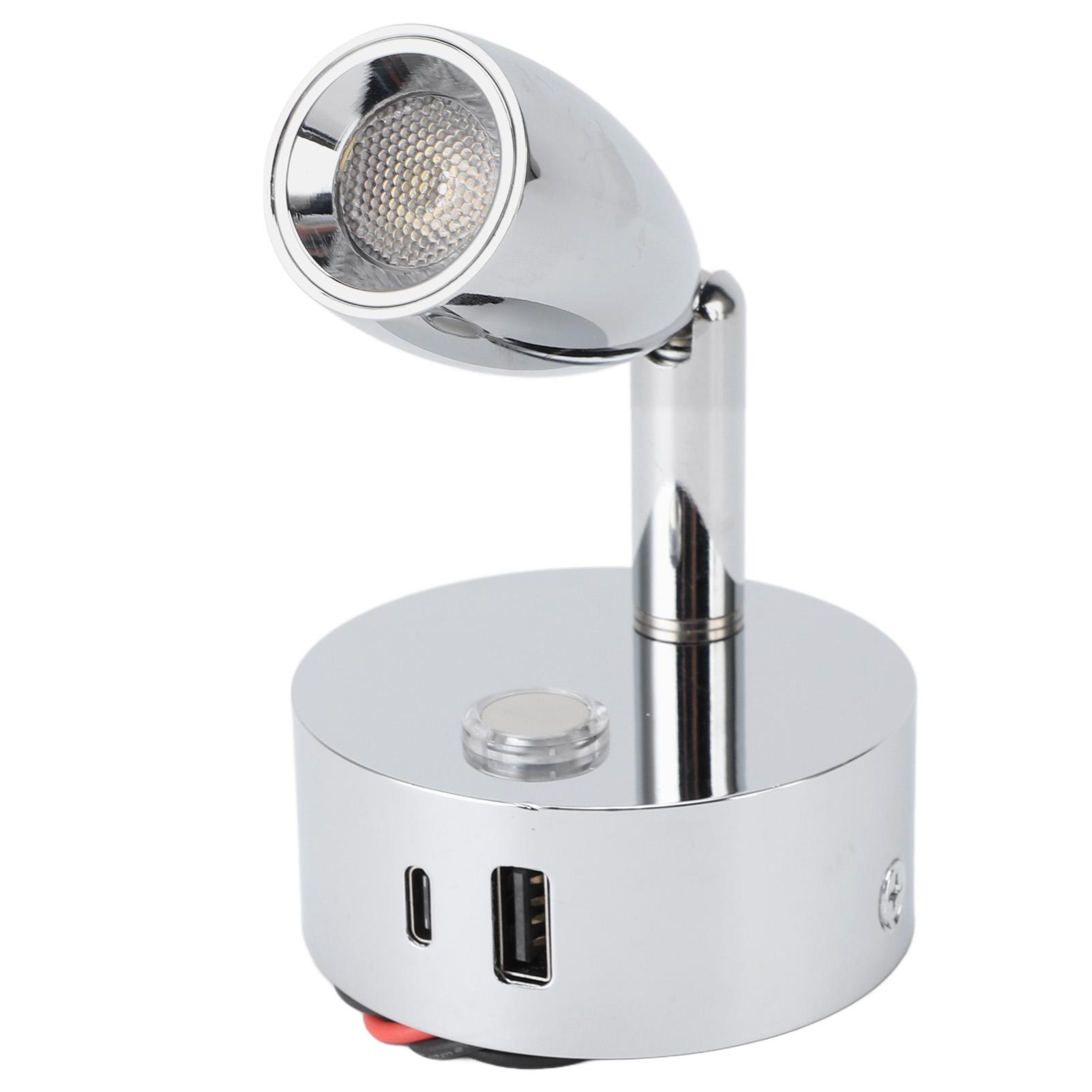 RV Reading Lamp USB Port Matte 3 Color Temperature Dimmable Touch RV Reading Wall Sconce 12‑24V
RV Reading Lamp USB Port Matte 3 Color Temperature Dimmable Touch RV Reading Wall Sconce 12‑24V
