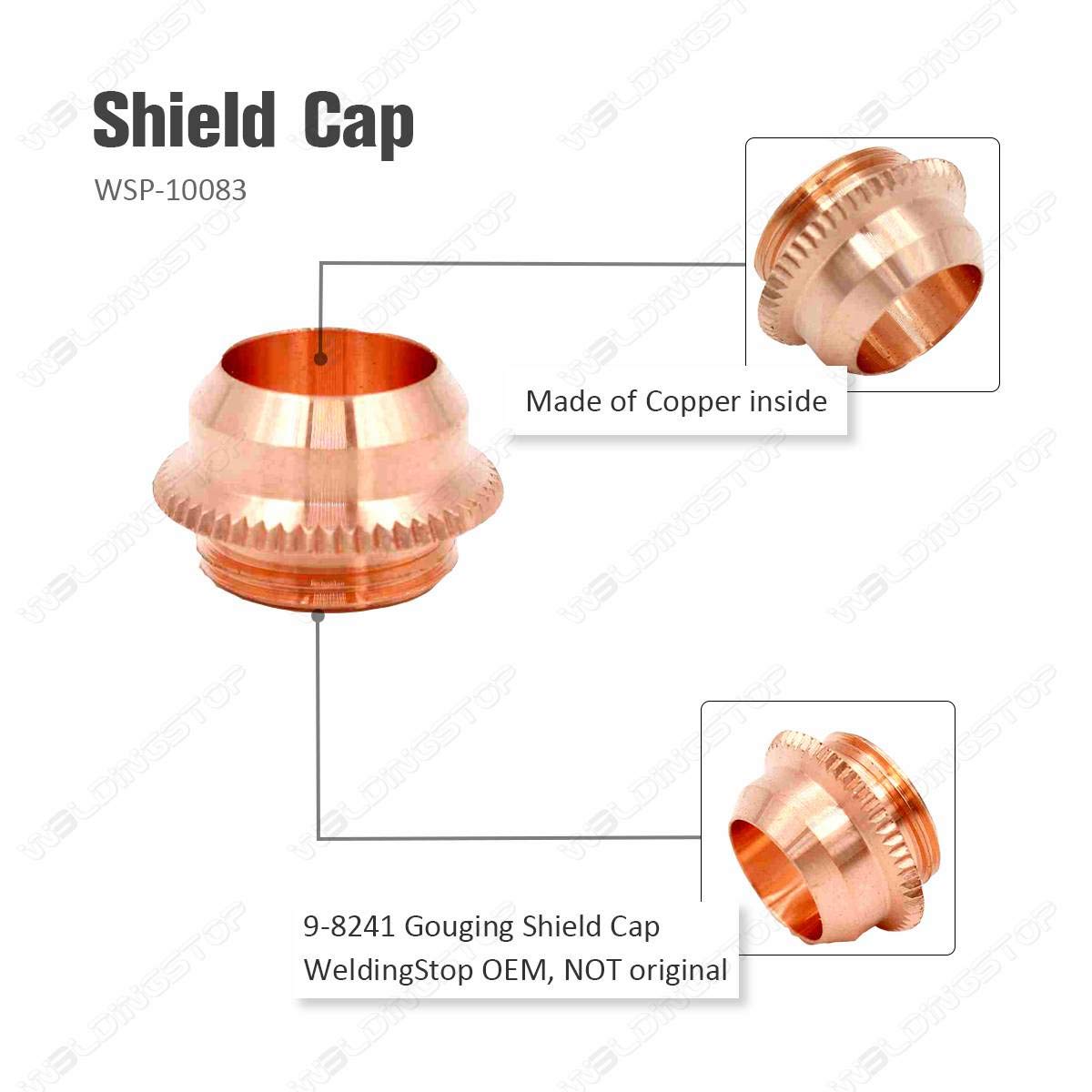 Gouging Shield Cap 9-8241 Fit Thermal Dynamics Cutmaster 52 82 102 152 Cutter SL60 SL100 Plasma Cutting Torch Consumables PKG-5
Gouging Shield Cap 9-8241 Fit Thermal Dynamics Cutmaster 52 82 102 152 Cutter SL60 SL100 Plasma Cutting Torch Consumables PKG-5