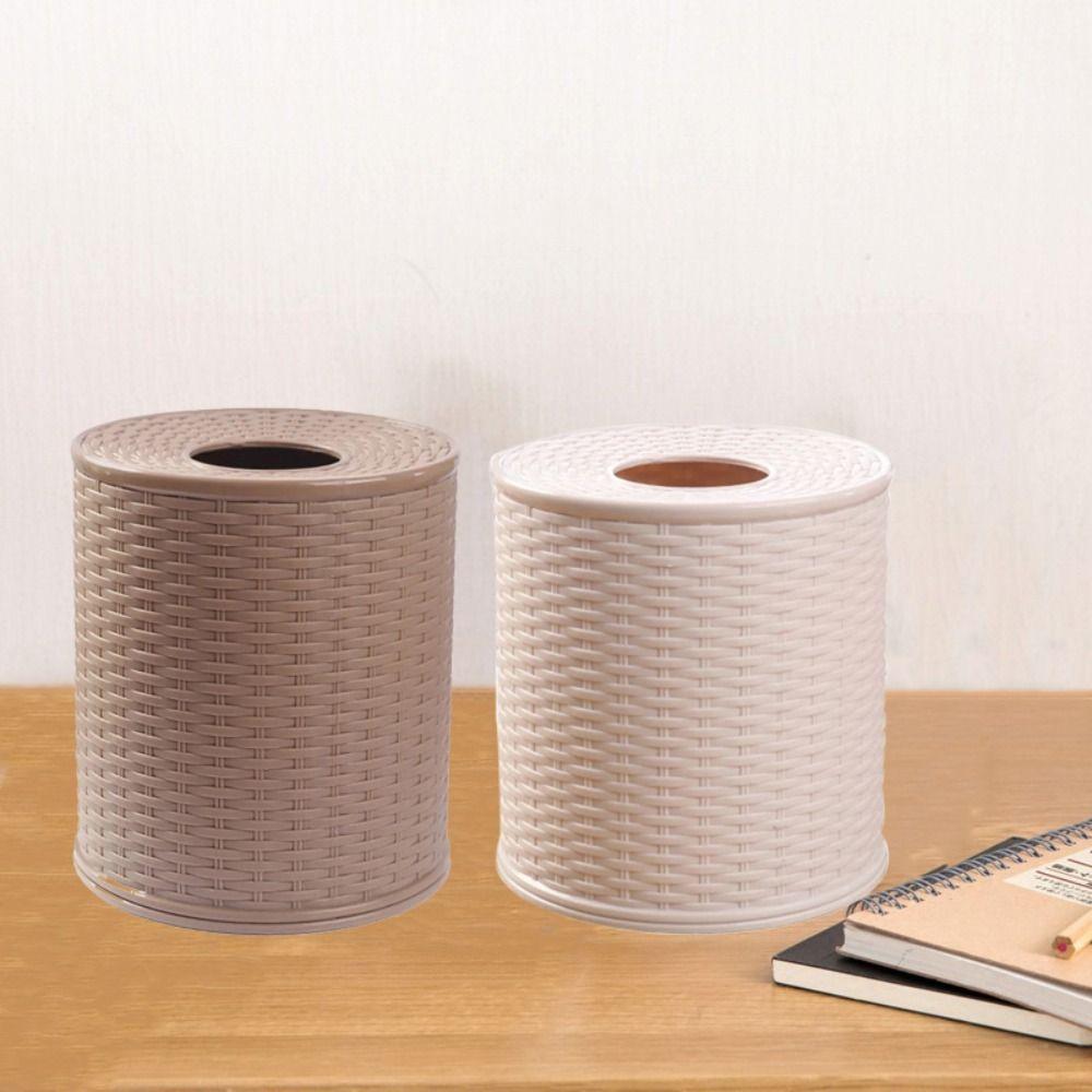 Beige/Dark Brown Plastic Tissue Box Round Paper Roll Holder Roll Paper Rack Container Bedroom
Beige/Dark Brown Plastic Tissue Box Round Paper Roll Holder Roll Paper Rack Container Bedroom