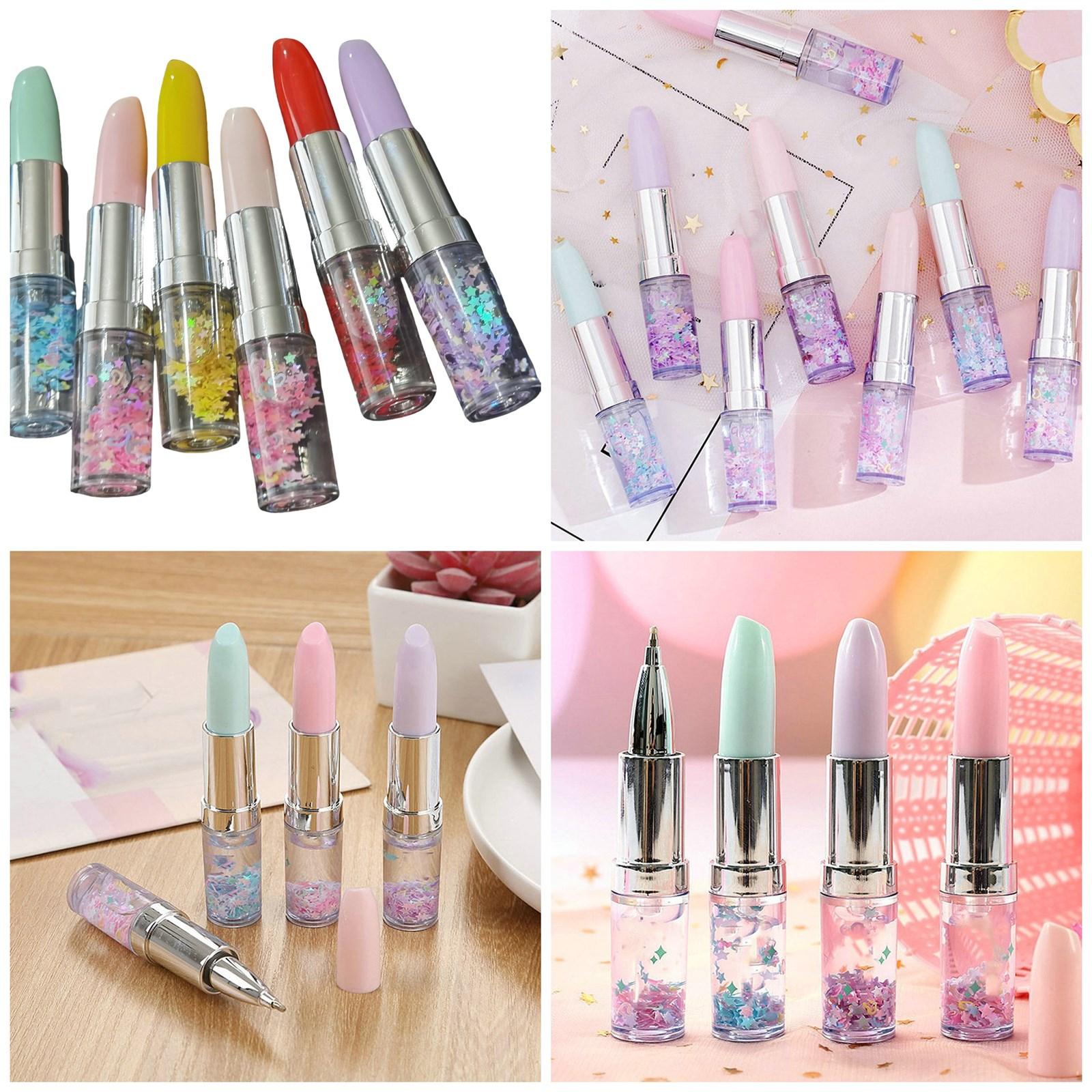 6 Pcs Lipstick Shape Gel Pen 0.5mm Writing Pen Novelty Gel Ink Pen Lovely Neutral Pen for School Office and Home
6 Pcs Lipstick Shape Gel Pen 0.5mm Writing Pen Novelty Gel Ink Pen Lovely Neutral Pen for School Office and Home