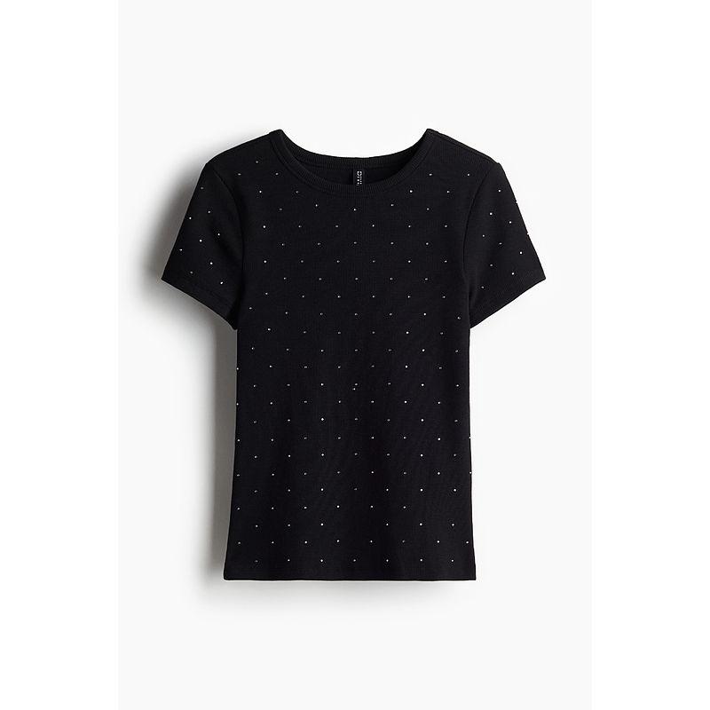 HM Women s t-shirt Summer Comfortable Slim Diamond Embellished round Neck Soft Short sleeve Top 1263514
HM Women s t-shirt Summer Comfortable Slim Diamond Embellished round Neck Soft Short sleeve Top 1263514
