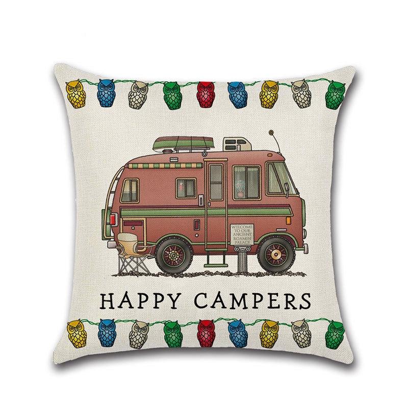 Elegant Cotton Linen Happy Campers Pillow Case Perfect For Any Living Space C
Elegant Cotton Linen Happy Campers Pillow Case Perfect For Any Living Space C