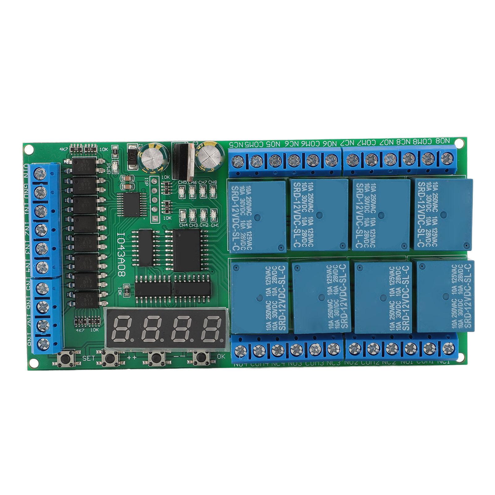 Timer Delay Relay Module IO43A08 8 Channel Multifunction Loop Interlock Self Locking Momentary Bista
Timer Delay Relay Module IO43A08 8 Channel Multifunction Loop Interlock Self Locking Momentary Bista
