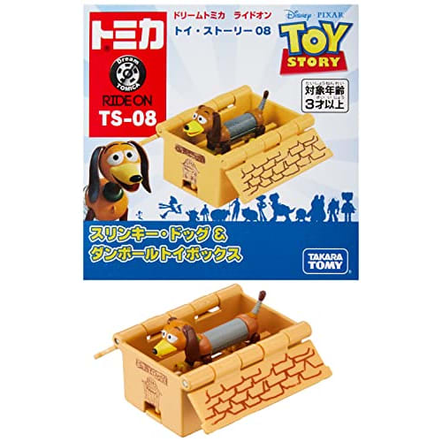 Tomica Dream Tomica Ride On Toy Story TS-08 Slinky Dog и картонная коробка для игрушек
Tomica Dream Tomica Ride On Toy Story TS-08 Slinky Dog и картонная коробка для игрушек