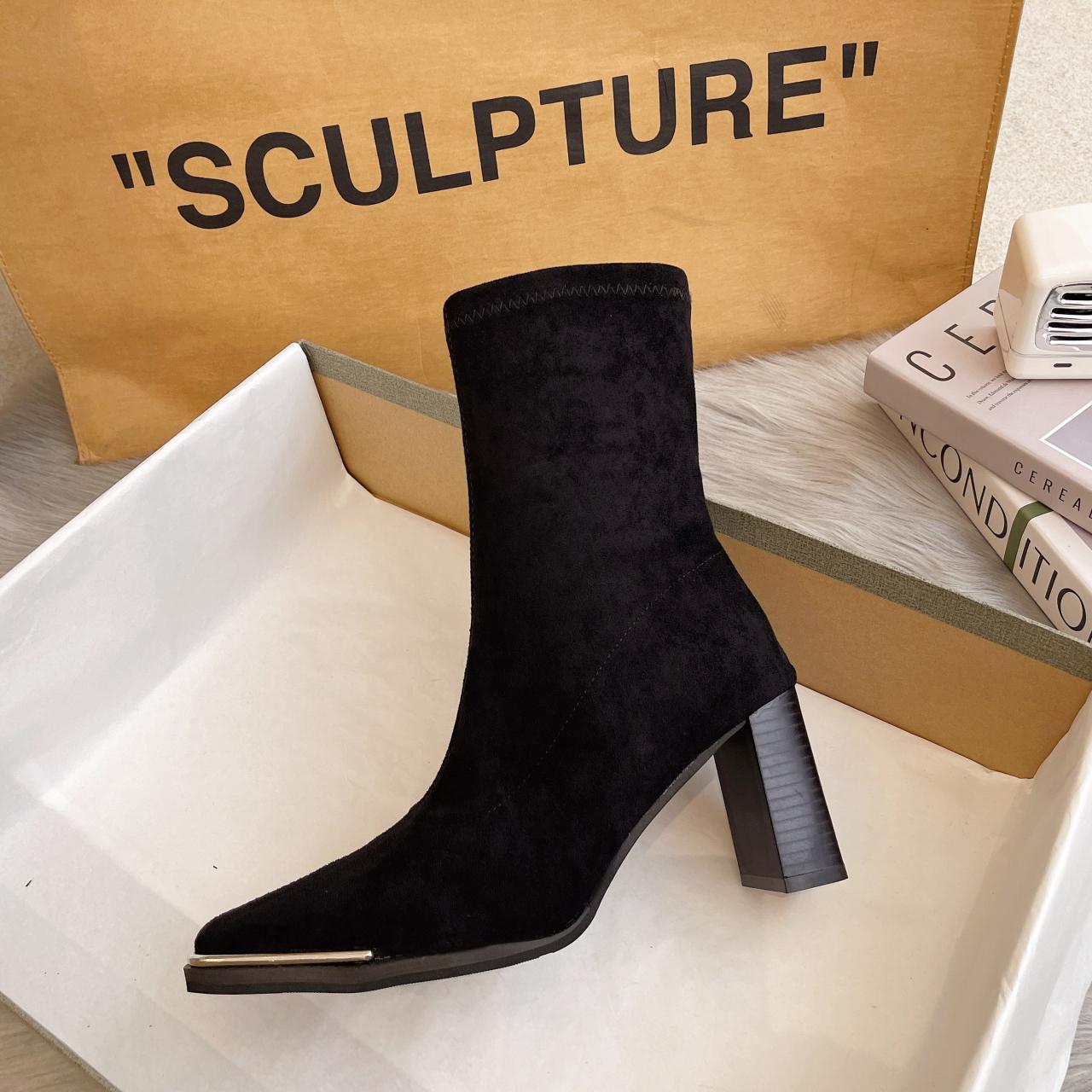 Autumn Winter Boots Women S Knit Stretch Socks Boots Pointed Toe Chunky Heel Boots Black Fashion Ankle Chelsea Boots Women Shoes
Autumn Winter Boots Women S Knit Stretch Socks Boots Pointed Toe Chunky Heel Boots Black Fashion Ankle Chelsea Boots Women Shoes