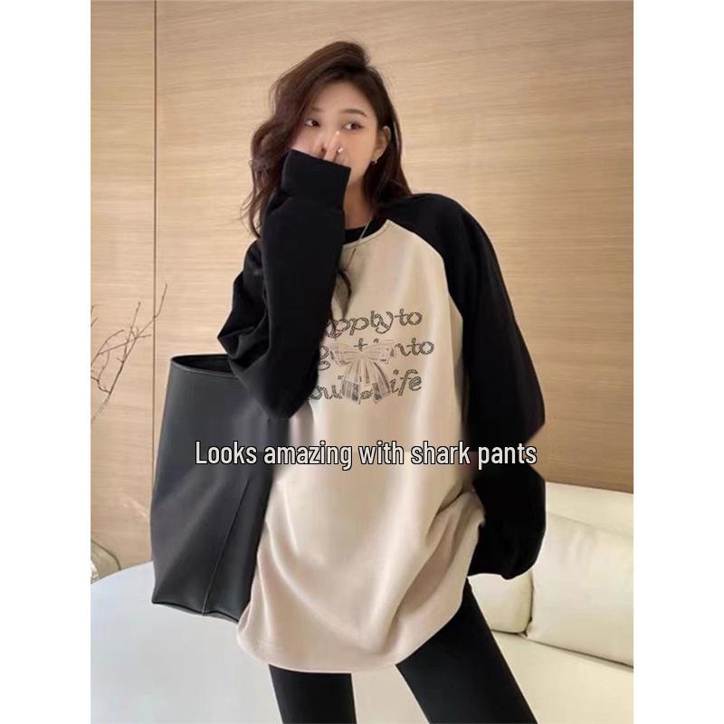 Velvet Women s Loose Long Sleeve T-shirt - Thick Mid-Length Fashionable Base Layer Top XL (125-145 jin)
Velvet Women s Loose Long Sleeve T-shirt - Thick Mid-Length Fashionable Base Layer Top XL (125-145 jin)