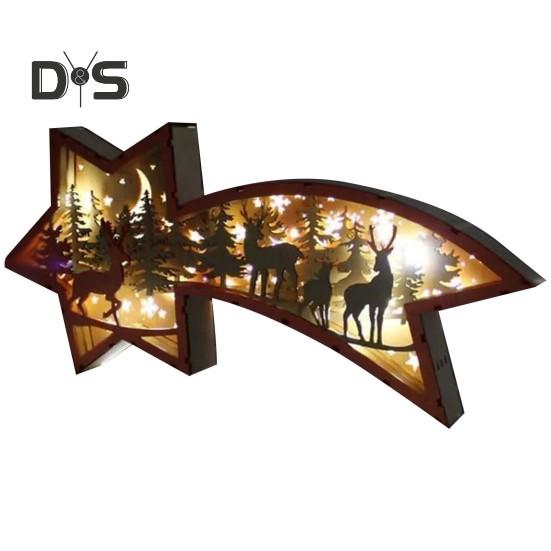 3D деревянная резьба светодиодный ночник резной олень рождественская елка снежинка лампа рождественская настольная статуэтка для домашнего офиса полка декор B
3D деревянная резьба светодиодный ночник резной олень рождественская елка снежинка лампа рождественская настольная статуэтка для домашнего офиса полка декор B