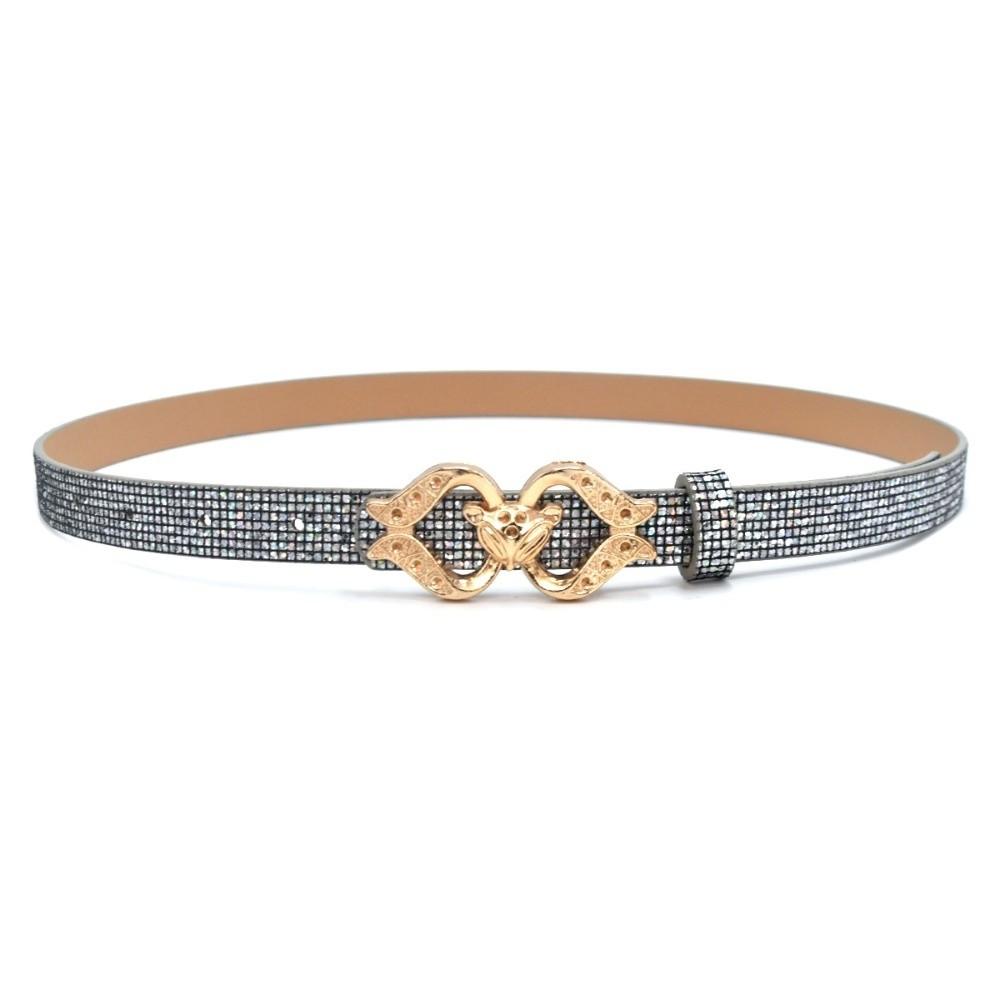 Vintage Bling Bling Sparkling Rhinestone Belt Glitter Versatile Fox Buckle Belt Luxury Brand Design Waist Strap Women срібний
Vintage Bling Bling Sparkling Rhinestone Belt Glitter Versatile Fox Buckle Belt Luxury Brand Design Waist Strap Women срібний