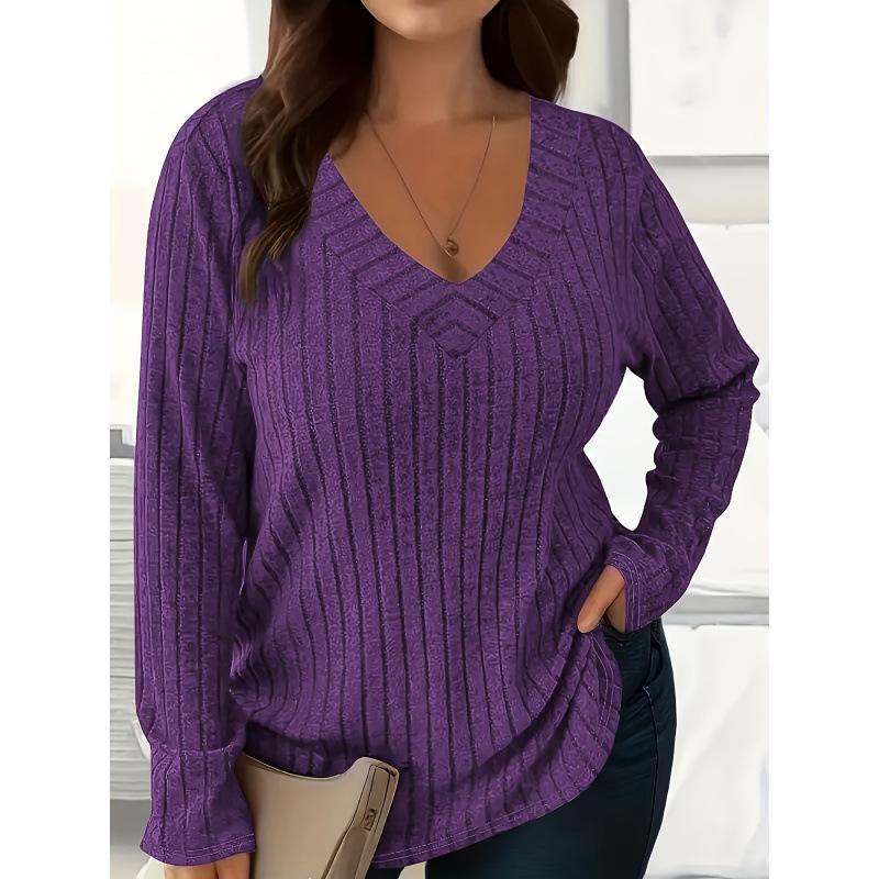 Women s Striped Ribbed Fleece Cotton T-shirt 3XL фіолетовий
Women s Striped Ribbed Fleece Cotton T-shirt 3XL фіолетовий