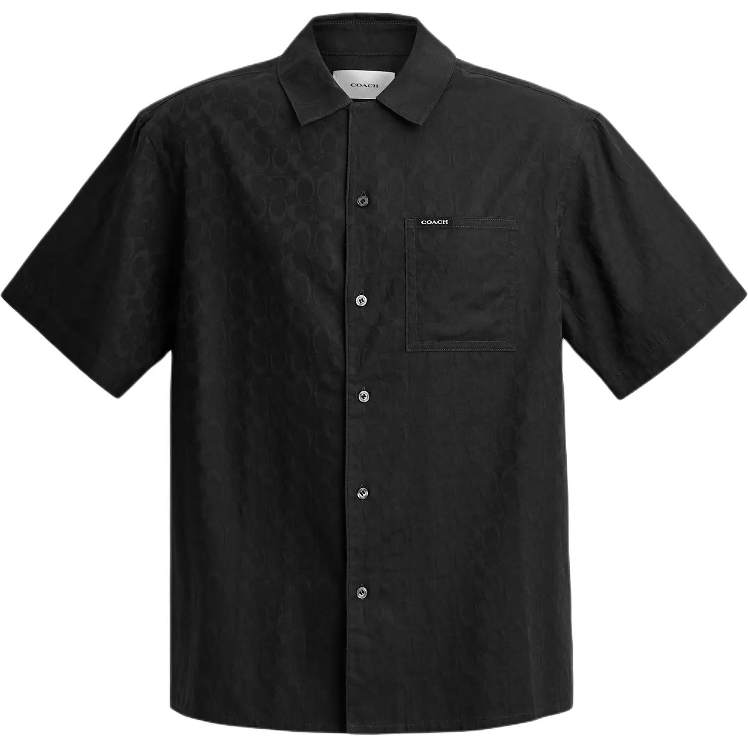 Coach Cotton Logo Jacquard Short Sleeve Shirt Men shirts Black CBD29-BLK L
Coach Cotton Logo Jacquard Short Sleeve Shirt Men shirts Black CBD29-BLK L