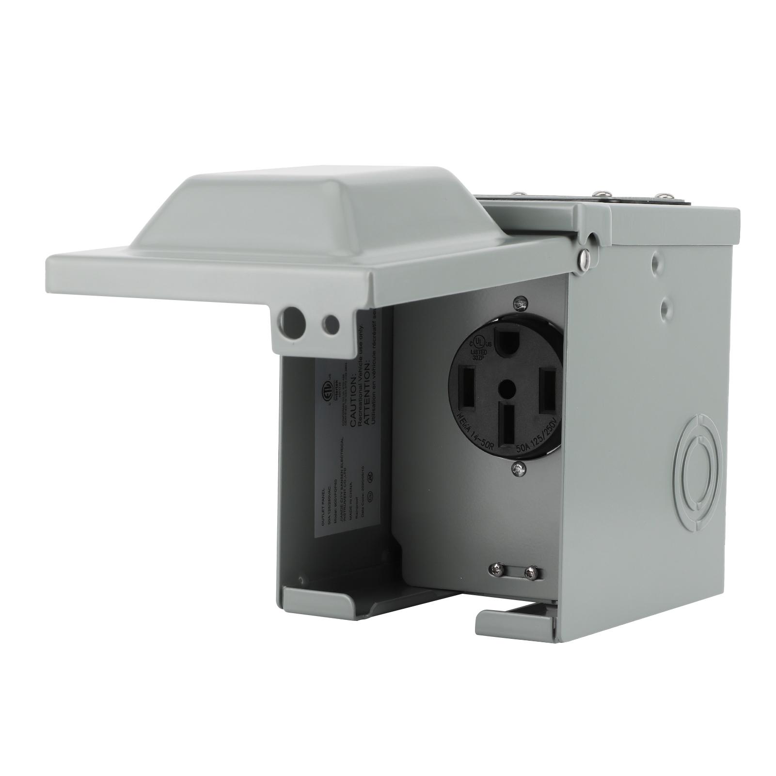 50Amp 125V 250V Power Outlet Box Waterproof Rainproof Electrical Socket for RV Motorhome Electric Car
50Amp 125V 250V Power Outlet Box Waterproof Rainproof Electrical Socket for RV Motorhome Electric Car