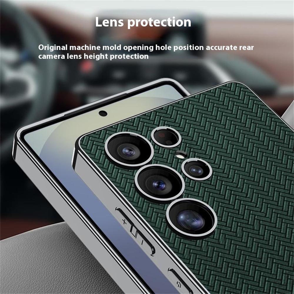 For Samsung Galaxy S25 Ultra Case Woven Pattern Electroplating TPU+PC+PU Phone Back Cover Coffee
For Samsung Galaxy S25 Ultra Case Woven Pattern Electroplating TPU+PC+PU Phone Back Cover Coffee