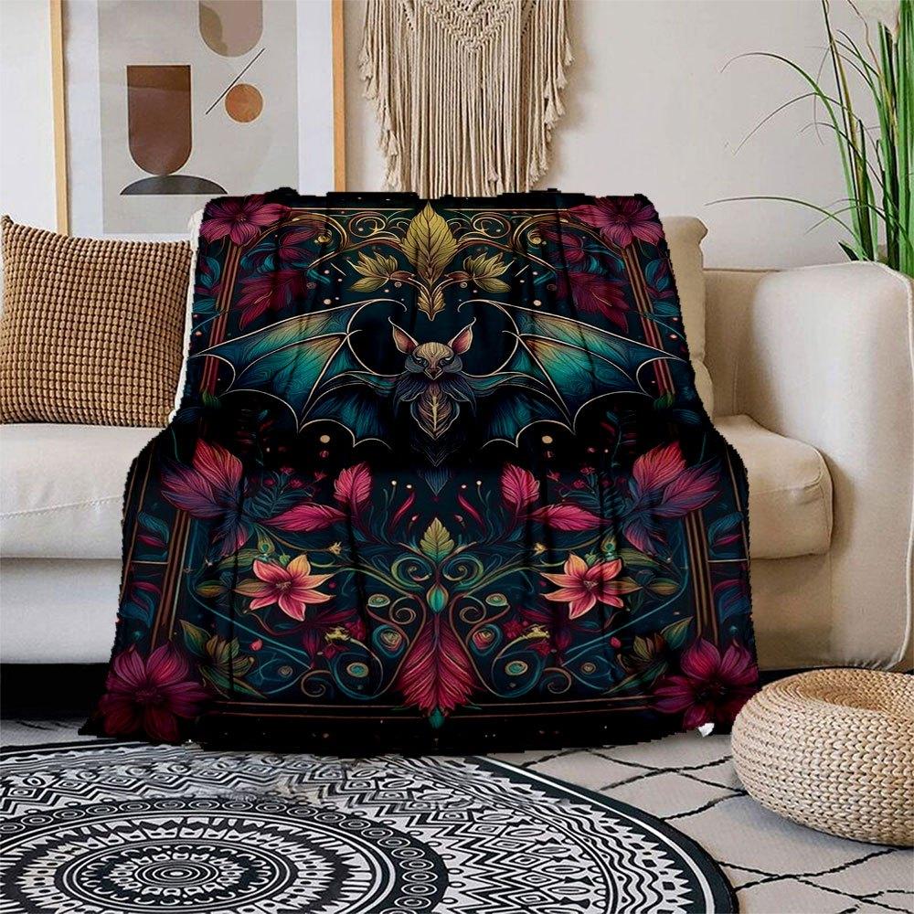 Bat & Floral Fantasy: Artistic Wall Decor Blanket Flannel Throw Blanket for Sofa, Bed, Travel, Camping, Office, Couch, Chair, And Bed Gift 150x180cm
Bat & Floral Fantasy: Artistic Wall Decor Blanket Flannel Throw Blanket for Sofa, Bed, Travel, Camping, Office, Couch, Chair, And Bed Gift 150x180cm