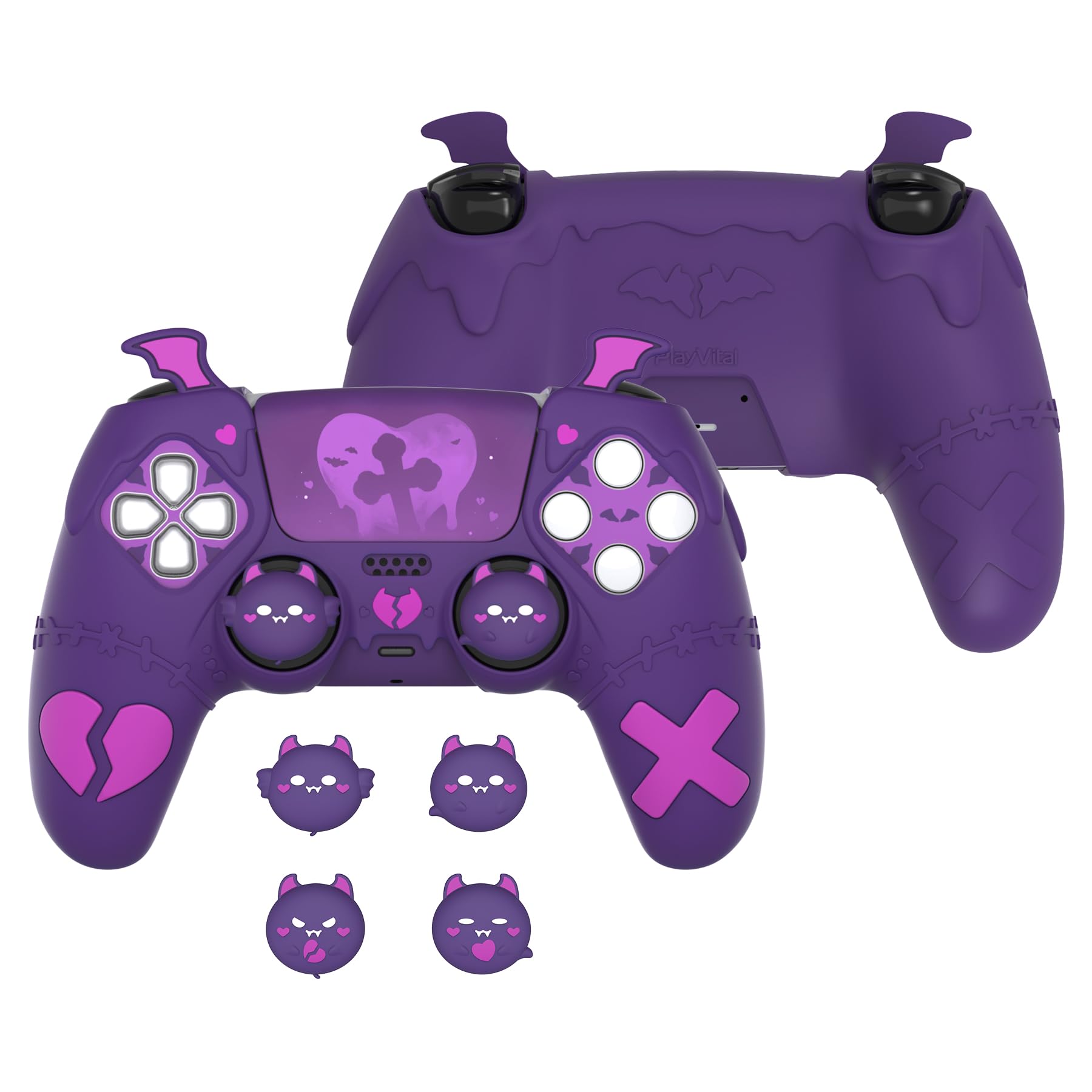 PlayVital Gothic Imp cute protective cover for ps5 includes 4 thumb grip caps and 6 grip cover for ps5 compatible with official ps5 charging station
PlayVital Gothic Imp cute protective cover for ps5 includes 4 thumb grip caps and 6 grip cover for ps5 compatible with official ps5 charging station
