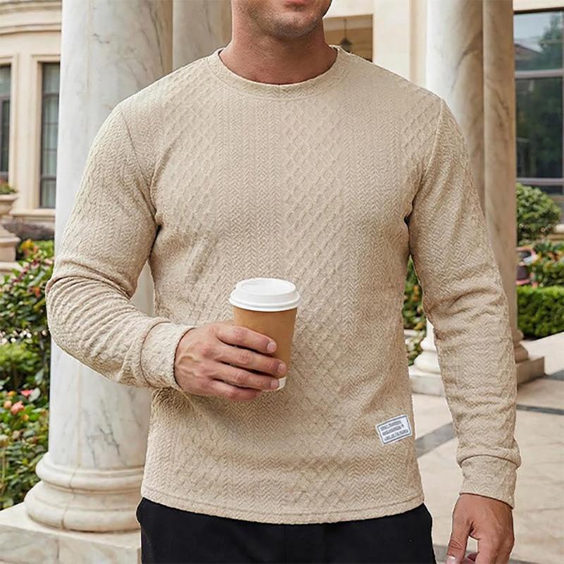 Men s Textured Crew Neck Pullover Casual Long Sleeve Knit Sweatshirt for Daily Wear S
Men s Textured Crew Neck Pullover Casual Long Sleeve Knit Sweatshirt for Daily Wear S