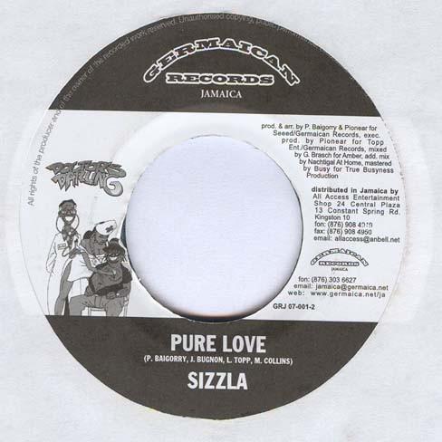 7inch Record SIZZLA Pure Love GRJ070012 2002 Jamaica Reggae Ska Dub Used
7inch Record SIZZLA Pure Love GRJ070012 2002 Jamaica Reggae Ska Dub Used