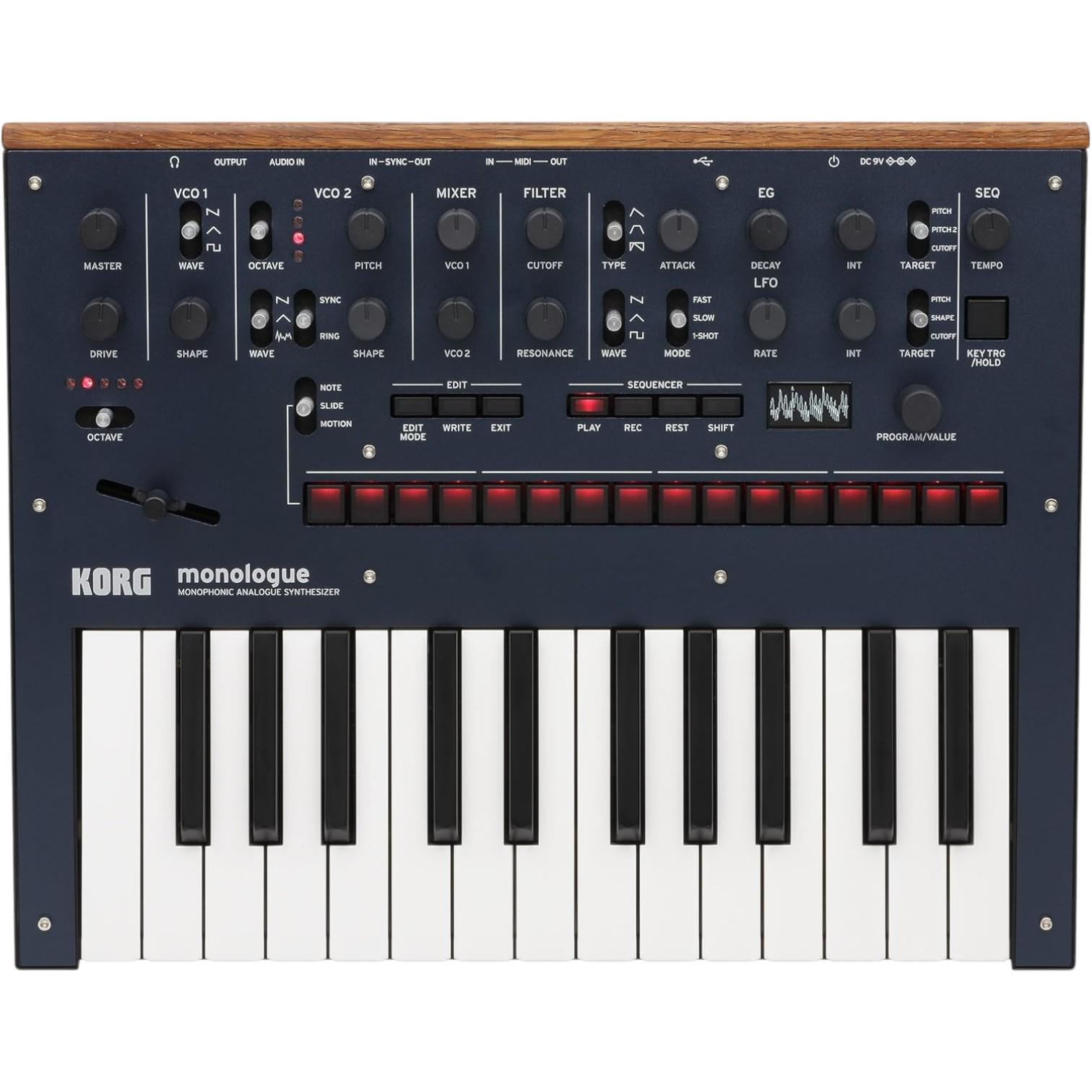 KORG Monophonic Analog Synthesizer Monologue BL Monologue , Battery Operated, Lightweight, Perfect for Carrying
KORG Monophonic Analog Synthesizer Monologue BL Monologue , Battery Operated, Lightweight, Perfect for Carrying