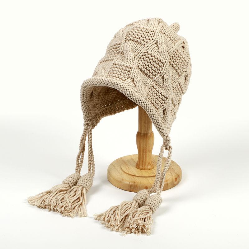 Вовняна шапка для захисту вух. Жіноча універсальна шапка з китицями. Осінньо-зимова жіноча шапка з китицями. бежевий
Вовняна шапка для захисту вух. Жіноча універсальна шапка з китицями. Осінньо-зимова жіноча шапка з китицями. бежевий