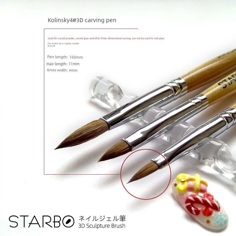Animal Hair Nail Polish Tool Carved Pen Mink hair 3D carving pen 4#
Animal Hair Nail Polish Tool Carved Pen Mink hair 3D carving pen 4#