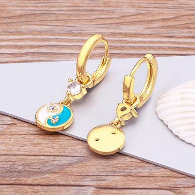 New Arrival Dripping Oil Enamel Tai Chi Yin Yang Bagua Pendant Charm Drop Earrings Never Fade Zircon Accessories Jewelry Gifts светло-синий
New Arrival Dripping Oil Enamel Tai Chi Yin Yang Bagua Pendant Charm Drop Earrings Never Fade Zircon Accessories Jewelry Gifts светло-синий