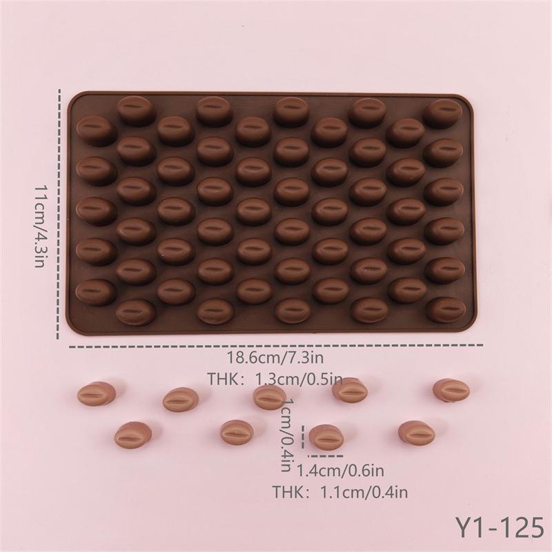 7/55 Полость Мини Кофейные зерна Шоколад Сахарные конфеты Силиконовая форма Форма для помадки Украшения торта Выпечка Кондитерские инструменты