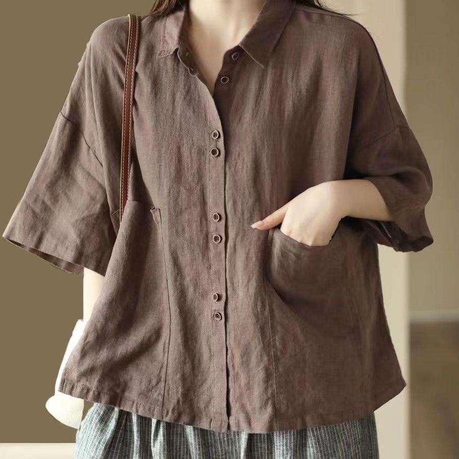 Women s Retro Cotton Short Sleeve Polo: Summer 2023 Collection - Plus Size, Loose, and Versatile Casual Top 2XL
Women s Retro Cotton Short Sleeve Polo: Summer 2023 Collection - Plus Size, Loose, and Versatile Casual Top 2XL