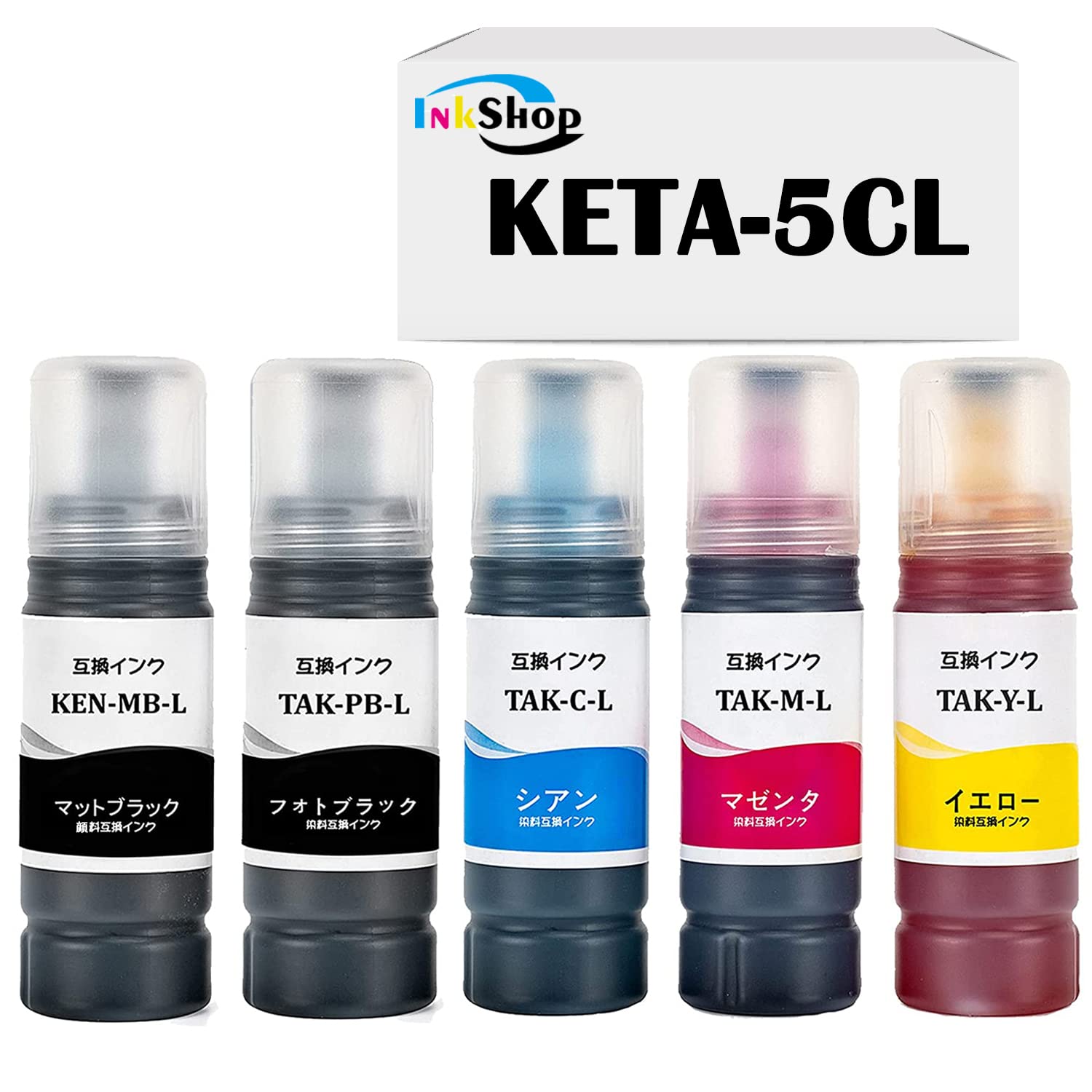 KETA compatible ink bottle for EPSON Kendama Ink Taketombo Ink Epson Ink KEN TAK 5 color pack 1 each 70ml in total colors Compatible KETA-5CL KEN-MB-L
KETA compatible ink bottle for EPSON Kendama Ink Taketombo Ink Epson Ink KEN TAK 5 color pack 1 each 70ml in total colors Compatible KETA-5CL KEN-MB-L