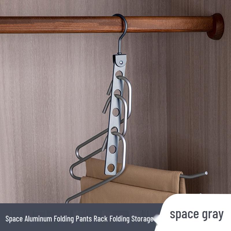 Foldable Aluminum Alloy Nine-Hole Multi-layer Space-Saving Wardrobe Clothes Hanger Solid Aluminum Alloy / High Load Capacity
Foldable Aluminum Alloy Nine-Hole Multi-layer Space-Saving Wardrobe Clothes Hanger Solid Aluminum Alloy / High Load Capacity
