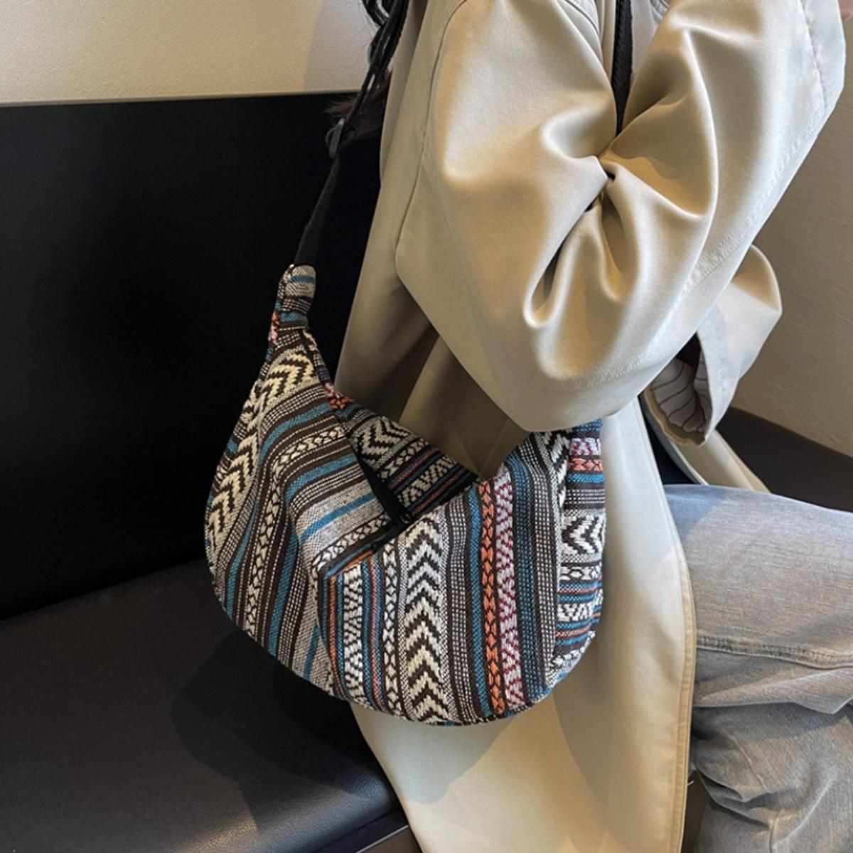 Tribal Style Shoulder Bag, Foldable Crossbody with Zipper Closure, Striped Pattern, Flag Theme Hand Washable Edge Painted Lining кавовий
Tribal Style Shoulder Bag, Foldable Crossbody with Zipper Closure, Striped Pattern, Flag Theme Hand Washable Edge Painted Lining кавовий