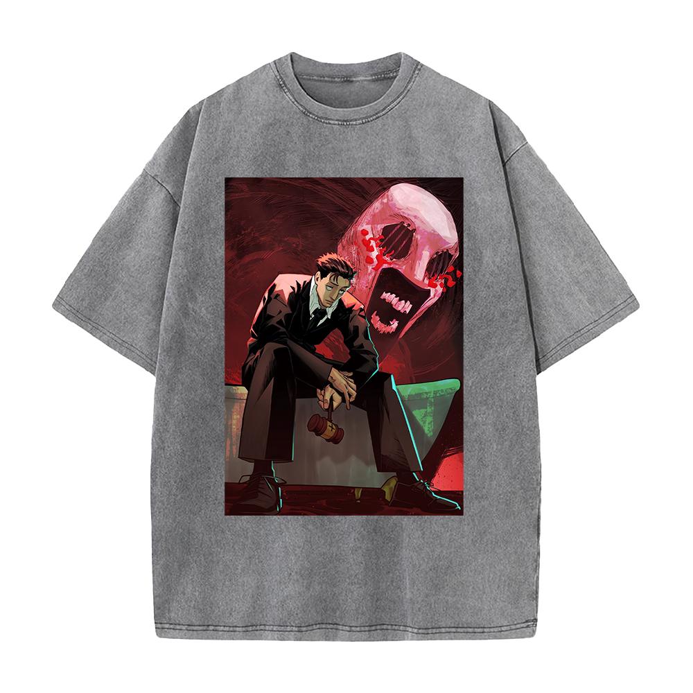 Japanese Anime Jujutsu Kaisen T Shirt Hiromi Higuruma Washed T-shirt Summer Short Sleeve 100% Cotton Tees Tops Men Clothing XXL сірий колір
Japanese Anime Jujutsu Kaisen T Shirt Hiromi Higuruma Washed T-shirt Summer Short Sleeve 100% Cotton Tees Tops Men Clothing XXL сірий колір