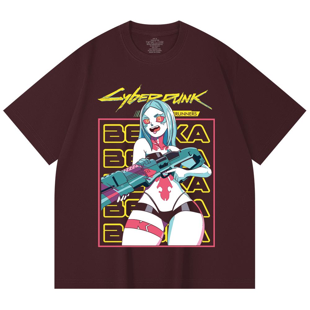 230 Gsm 100% Cotton Cyberpunk Edgerunners V3 Rebecca Print Unisex Heavy Cotton T Shirt 2XL вина червоного кольору
230 Gsm 100% Cotton Cyberpunk Edgerunners V3 Rebecca Print Unisex Heavy Cotton T Shirt 2XL вина червоного кольору