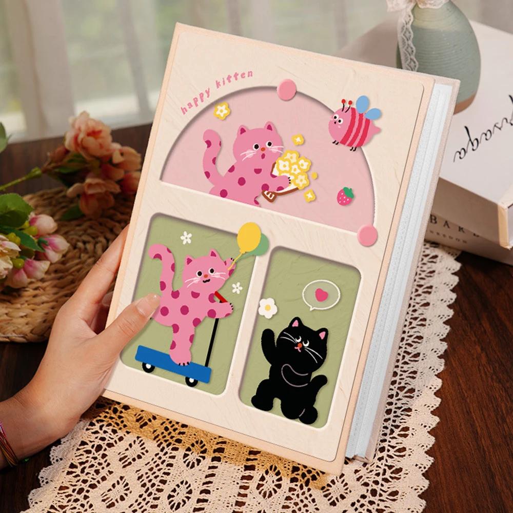 6-inch Horizontal Photo Album Creative Large-capacity Family Photo Children s Growth Record Book Cute Cat and Puppy Photo Album
6-inch Horizontal Photo Album Creative Large-capacity Family Photo Children s Growth Record Book Cute Cat and Puppy Photo Album