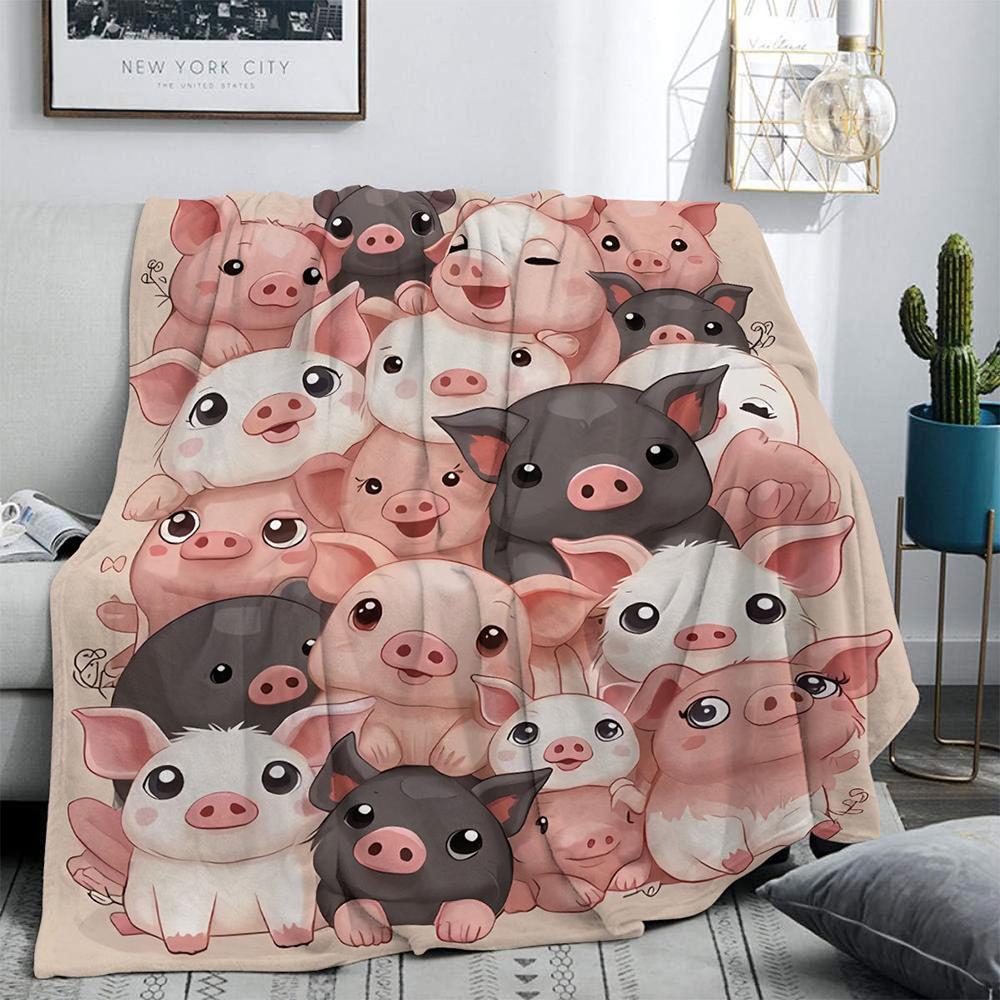 Cute Pig Patterned Fuzzy Blanket , Warm and comfortable throw blanket sofa bed sofa camping trip, the best gift. 75x90cm
Cute Pig Patterned Fuzzy Blanket , Warm and comfortable throw blanket sofa bed sofa camping trip, the best gift. 75x90cm