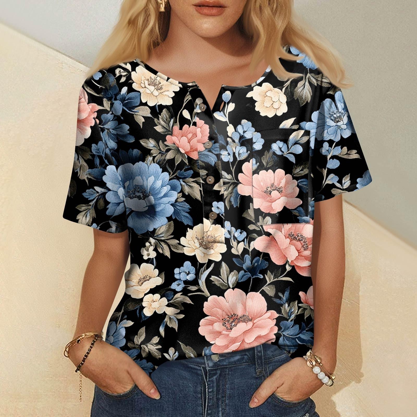 Women s Fashion Casual Short Sleeve Print Round Neck Pullover Top Blouse L Темно-синій
Women s Fashion Casual Short Sleeve Print Round Neck Pullover Top Blouse L Темно-синій