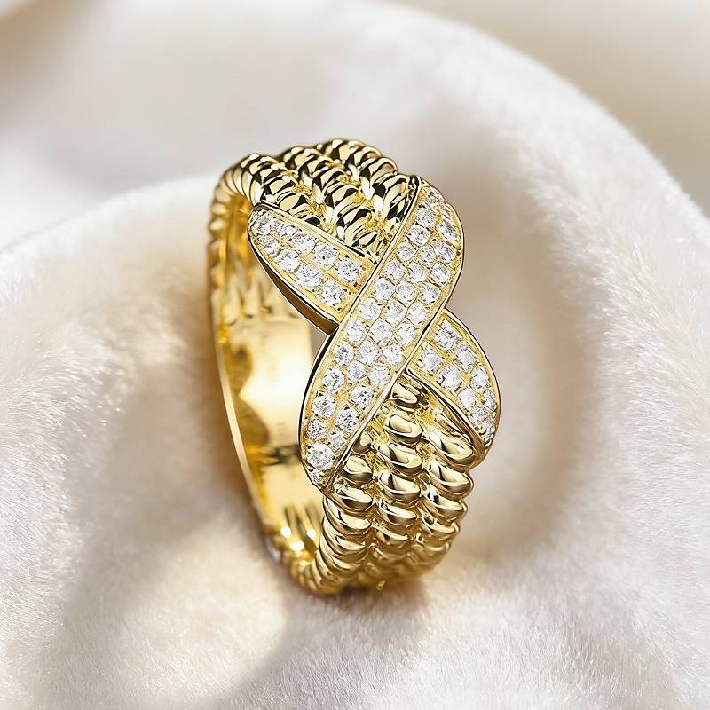 Huitan Gold Color Women Ring Cross Shaped Fashion Party Lady Luxury Accessories Inlaid Shining CZ Wedding Charming Zircon Gift 6
Huitan Gold Color Women Ring Cross Shaped Fashion Party Lady Luxury Accessories Inlaid Shining CZ Wedding Charming Zircon Gift 6
