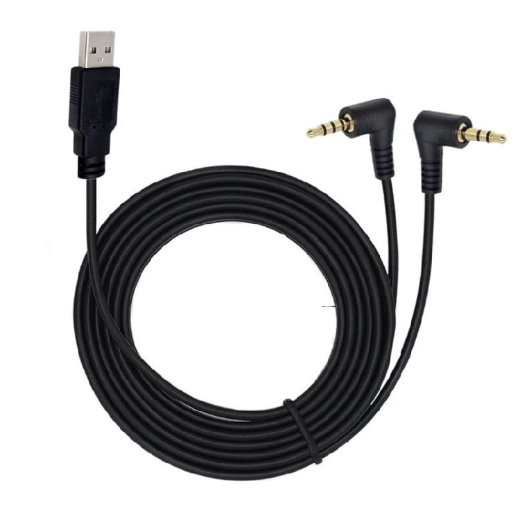 Audio Car Stereo Jack Cables to USB 2.0 Headphones Charge Cable w/ 2 3.5mm Port 1
Audio Car Stereo Jack Cables to USB 2.0 Headphones Charge Cable w/ 2 3.5mm Port 1