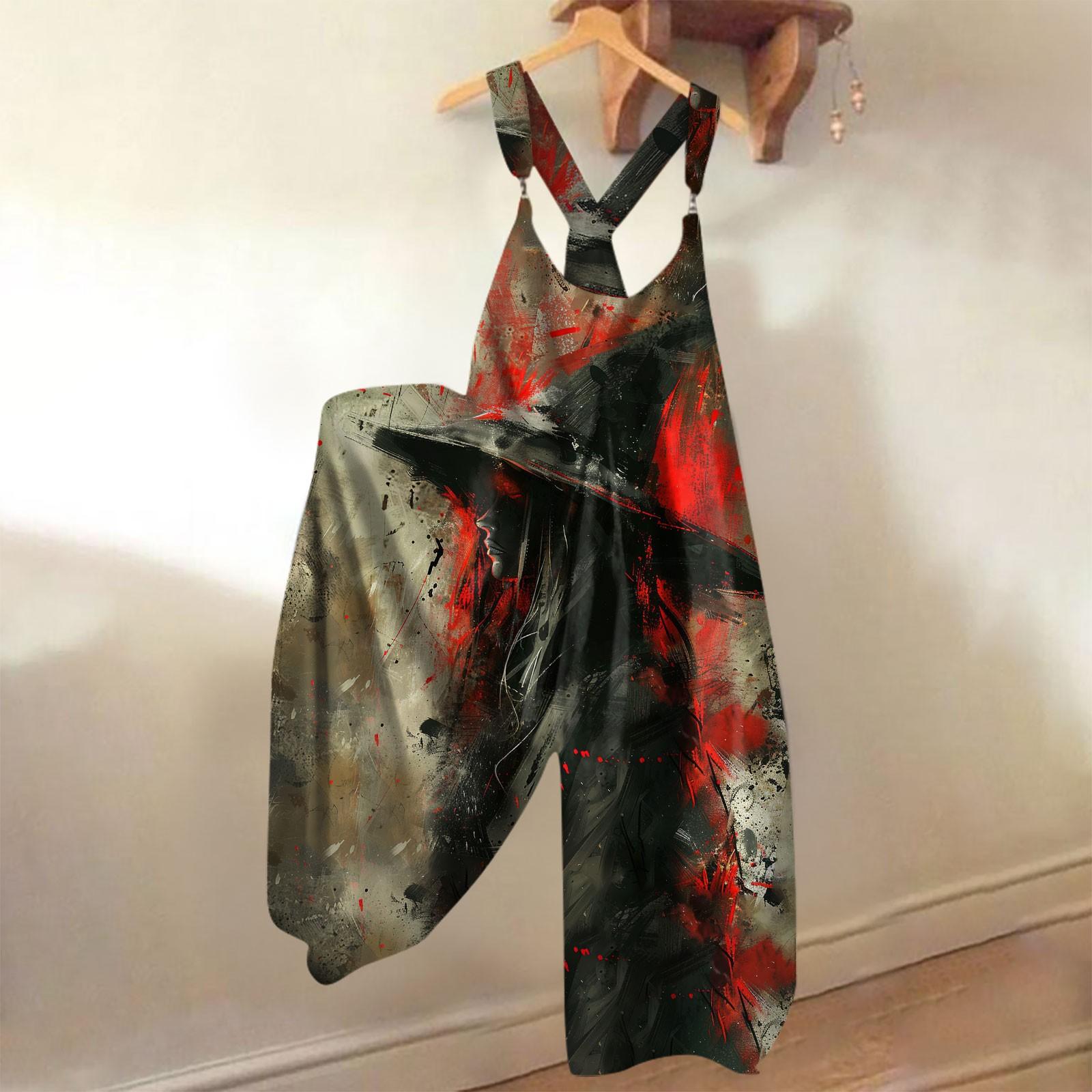 Широкие штанины комбинезоны для женщин повседневные свободные комбинезоны без рукавов ретро принт на Хэллоуин металлические пуговицы длинные брюки комбинезон с карманами S красный
Широкие штанины комбинезоны для женщин повседневные свободные комбинезоны без рукавов ретро принт на Хэллоуин металлические пуговицы длинные брюки комбинезон с карманами S красный