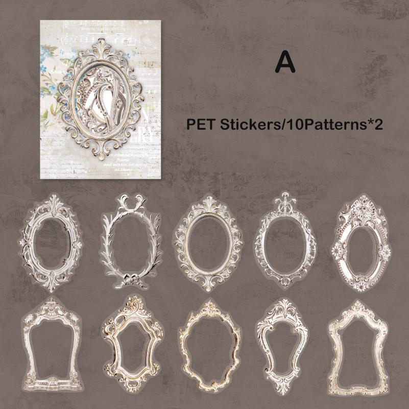 Journamm 20pcs/pack PET Vintage Frame Stickers Collage Junk Journal DIY Scrapbooking Materials Planner Decor Sticker Stationery
Journamm 20pcs/pack PET Vintage Frame Stickers Collage Junk Journal DIY Scrapbooking Materials Planner Decor Sticker Stationery