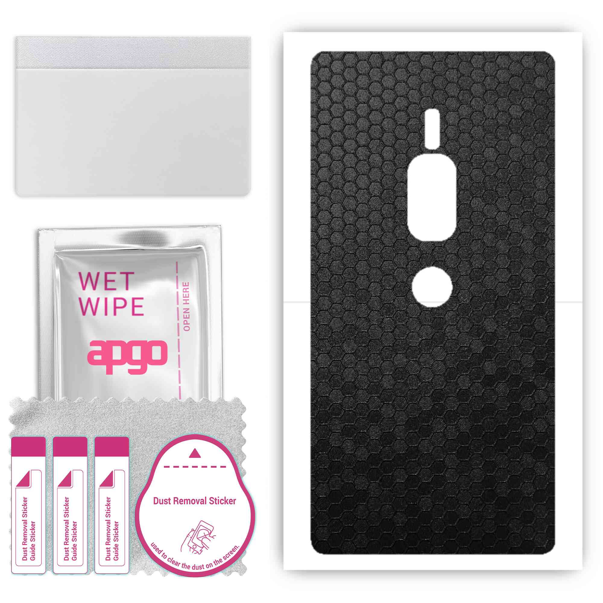 apgo Protective Skin Sticker for the back compatible with Sony Xperia XZ2 Premium, Wrap Film, Foil, Vinyl - Pattern Black Honeycomb
apgo Protective Skin Sticker for the back compatible with Sony Xperia XZ2 Premium, Wrap Film, Foil, Vinyl - Pattern Black Honeycomb