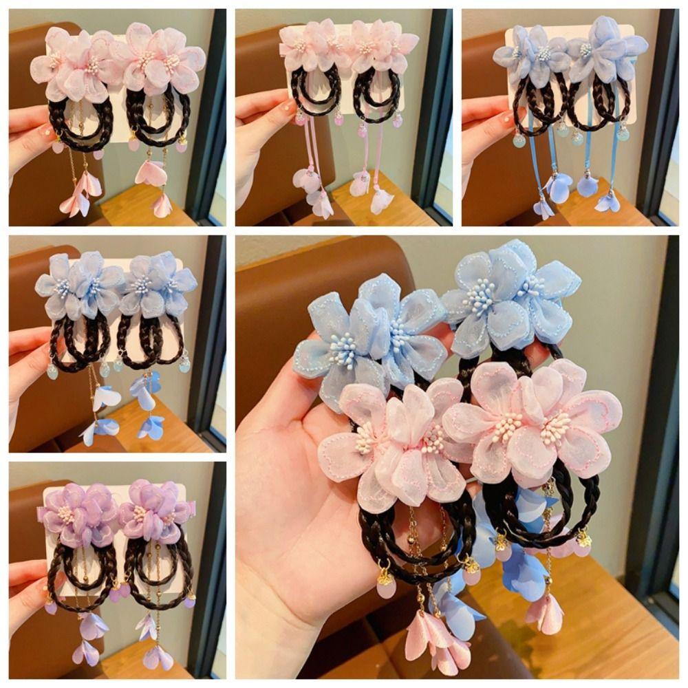 2Pcs Flower Hanfu Headdress Wig Chinese Style Wig Braid Hairpin Princess Children Hair Clip Girls
2Pcs Flower Hanfu Headdress Wig Chinese Style Wig Braid Hairpin Princess Children Hair Clip Girls