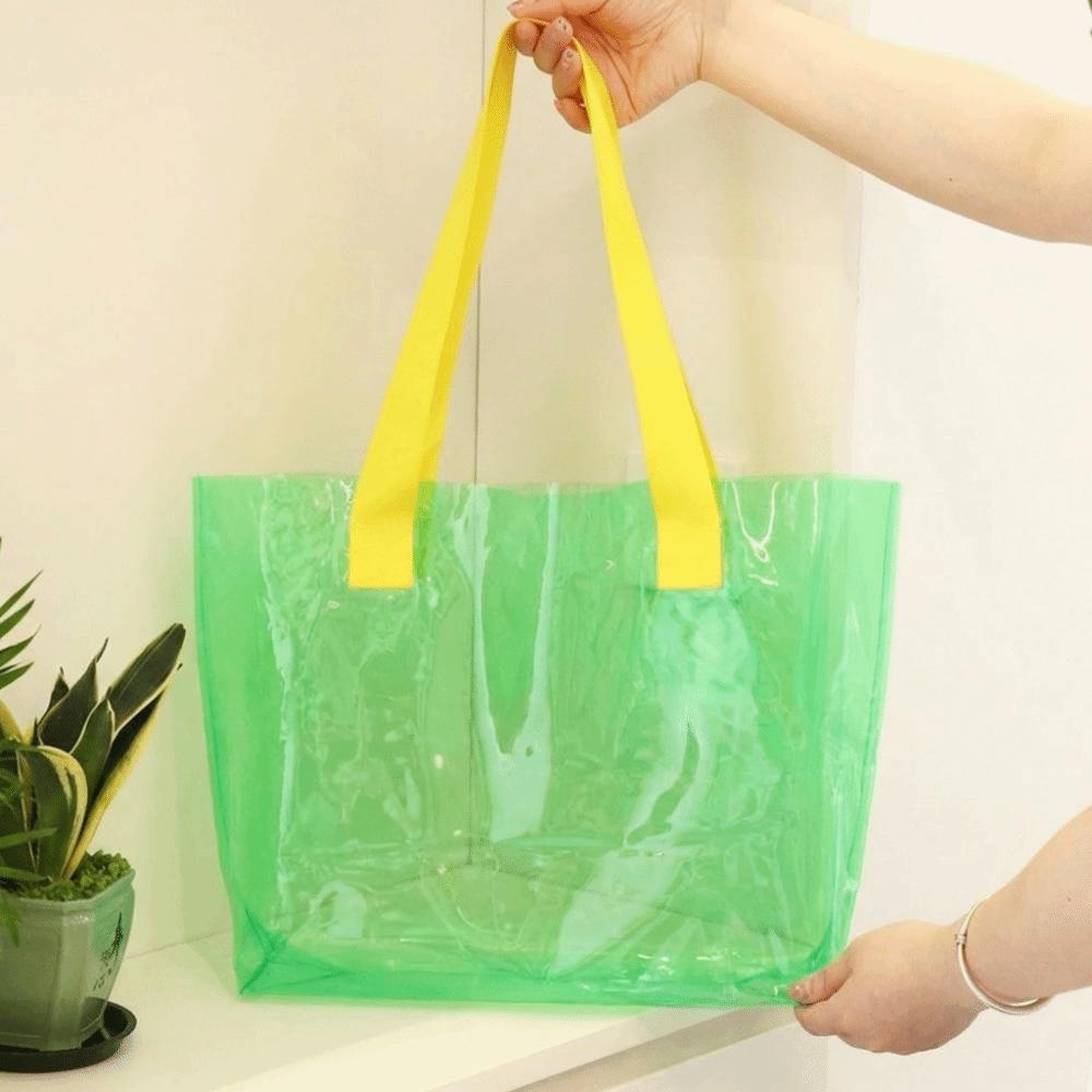 Portable Jelly Color PVC Transparent Bag Waterproof Storage Bag Women Handbag Tote Bag Shoulder Pouch Single Shoulder Bag Sports
Portable Jelly Color PVC Transparent Bag Waterproof Storage Bag Women Handbag Tote Bag Shoulder Pouch Single Shoulder Bag Sports