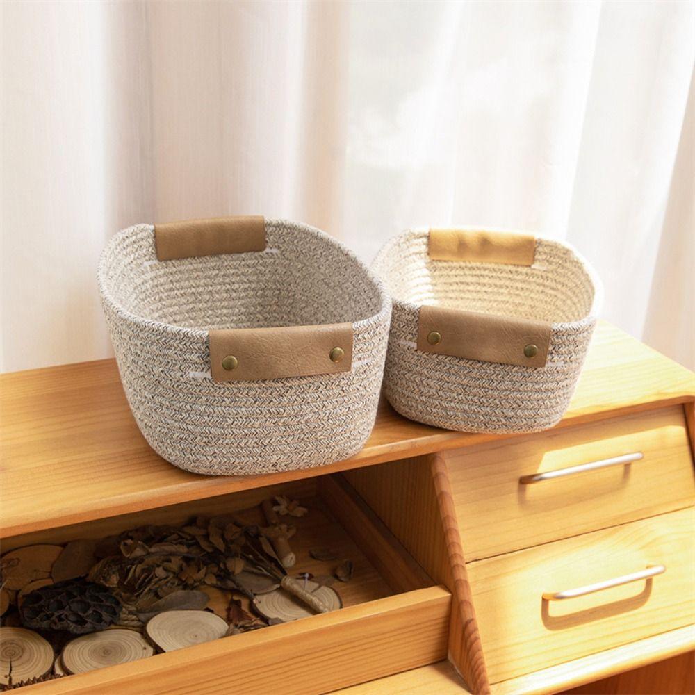 Handmade Cotton Rope Organizer White Sundries Storage Organizer Woven Storage Basket Desktop
Handmade Cotton Rope Organizer White Sundries Storage Organizer Woven Storage Basket Desktop