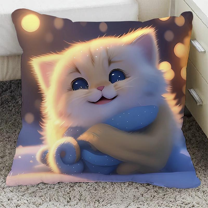 Double-sided Cute Cartoon Cat Pattern Pillowcase Sofa Living Room Square Cushion Cover Office Winter Car Support Pillow Cover 1PC 40cmx40cm
Double-sided Cute Cartoon Cat Pattern Pillowcase Sofa Living Room Square Cushion Cover Office Winter Car Support Pillow Cover 1PC 40cmx40cm