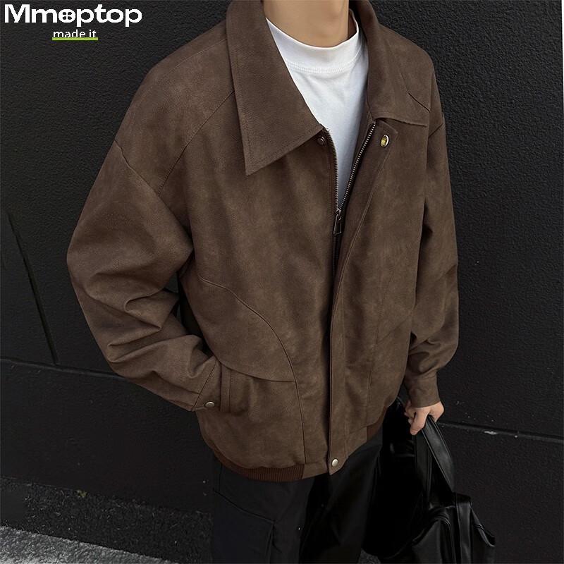 MMOPTOP Men s American Suede PU Lapel Bomber Jacket MJK06 M
MMOPTOP Men s American Suede PU Lapel Bomber Jacket MJK06 M