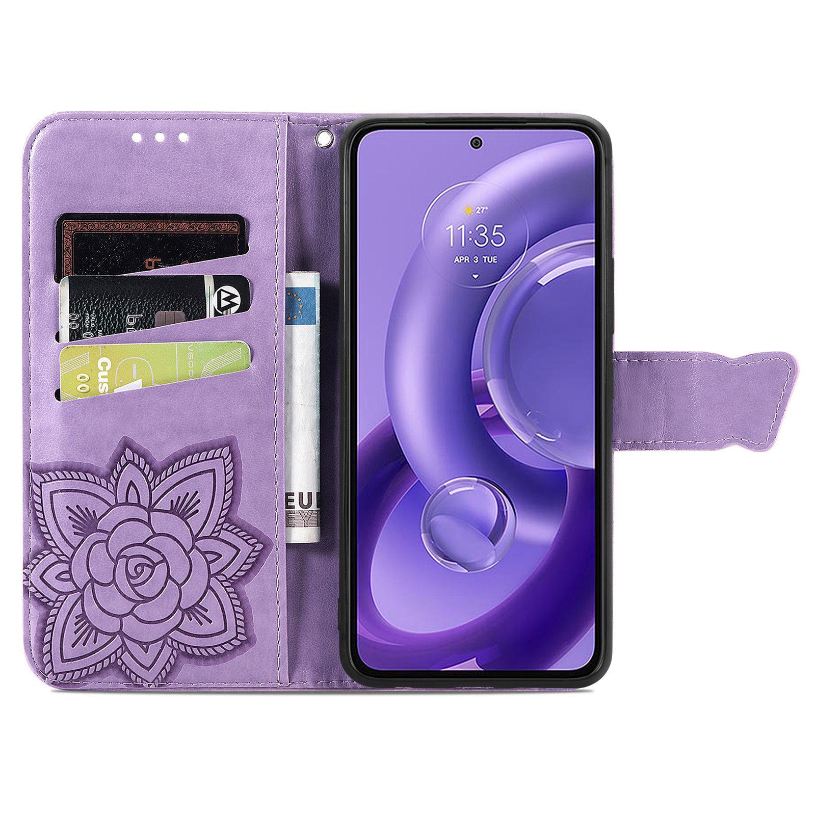 For Motorola Edge 30 Neo 5G/Edge 30 Lite 5G Stand Flip Wallet Magnetic Phone Cover Imprinted Butterfly Pattern PU Leather Phone Case Light Purple
For Motorola Edge 30 Neo 5G/Edge 30 Lite 5G Stand Flip Wallet Magnetic Phone Cover Imprinted Butterfly Pattern PU Leather Phone Case Light Purple