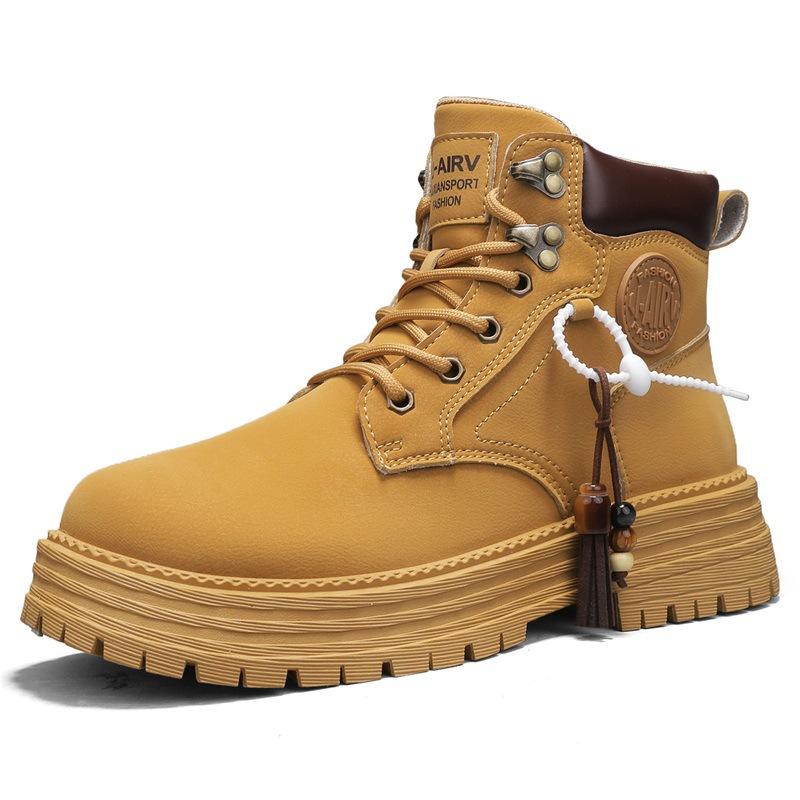 Модный бренд в стиле легкой роскоши, мужские высокие ботинки на толстой подошве для осени и зимы, британские ботинки в стиле outdoor и рабочей одежды, повседневная прямая трансляция Mar 44 жёлтый
Модный бренд в стиле легкой роскоши, мужские высокие ботинки на толстой подошве для осени и зимы, британские ботинки в стиле outdoor и рабочей одежды, повседневная прямая трансляция Mar 44 жёлтый