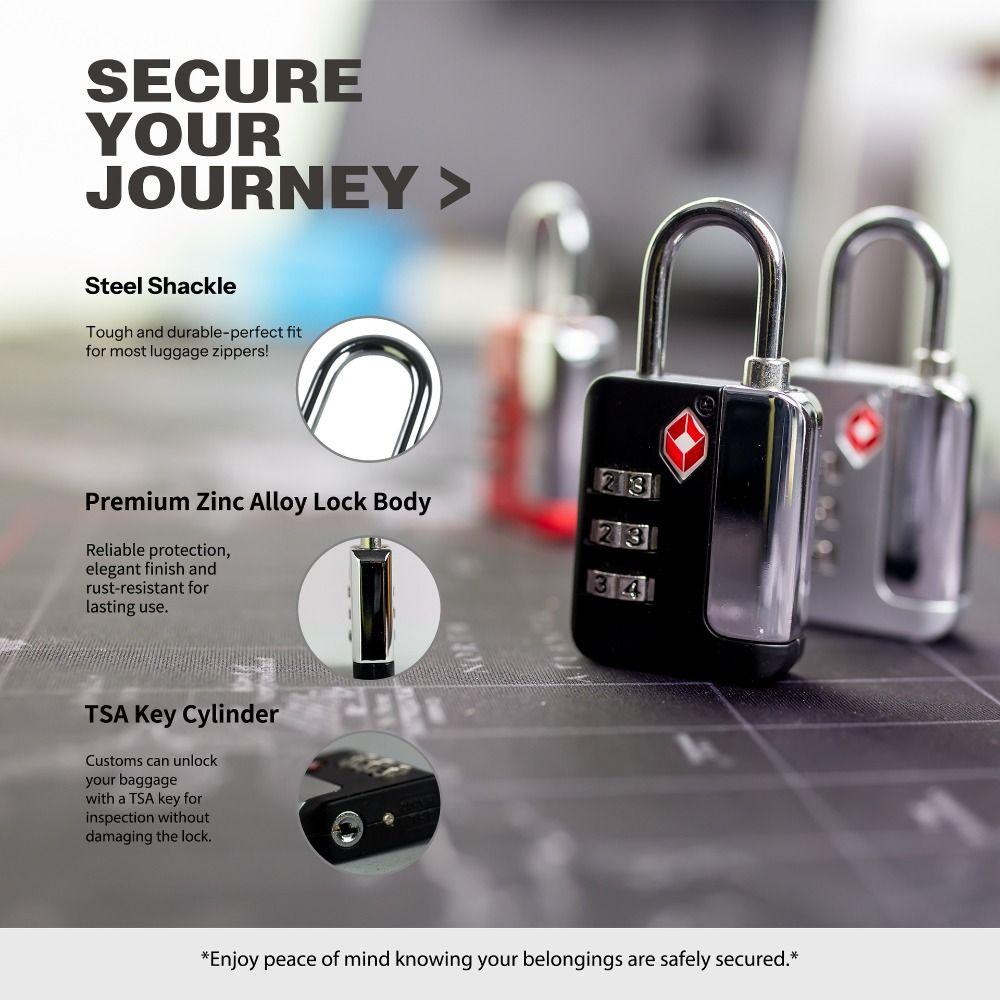 Anti-theft 3 Digit Combination Lock TSA Cabinet Padlock Portable Customs Password Lock for Travel срібний
Anti-theft 3 Digit Combination Lock TSA Cabinet Padlock Portable Customs Password Lock for Travel срібний