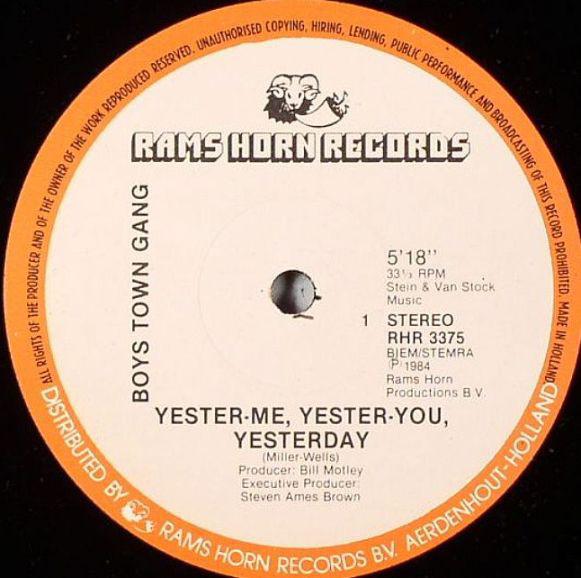 12inch Record BOYS TOWN GANG - Yester-Me, Yester-You, Yesterday RHR3375 Rams Horn Recor 1984 Netherland Dance & Electronica Used
12inch Record BOYS TOWN GANG - Yester-Me, Yester-You, Yesterday RHR3375 Rams Horn Recor 1984 Netherland Dance & Electronica Used