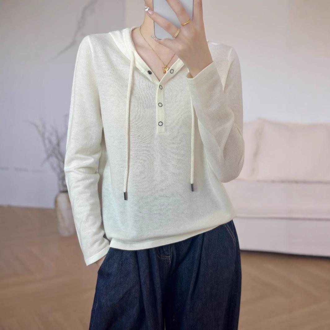 2024 Women s Pure Wool Knitted Hoodie - Long Sleeve, Solid Color, Lightweight, Loose Fit One Size
2024 Women s Pure Wool Knitted Hoodie - Long Sleeve, Solid Color, Lightweight, Loose Fit One Size